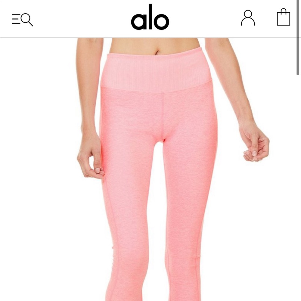 ALO: LEGGING IN MACARON PINK HEATHER
